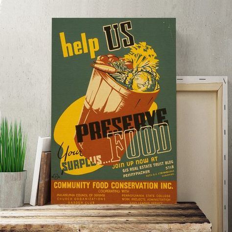 Vintage Food Posters, Wpa Posters, Poster Vintage Retro, Retro Artwork, Typographic Art, Food Poster Design, Color Film, Retro Recipes, Propaganda Posters