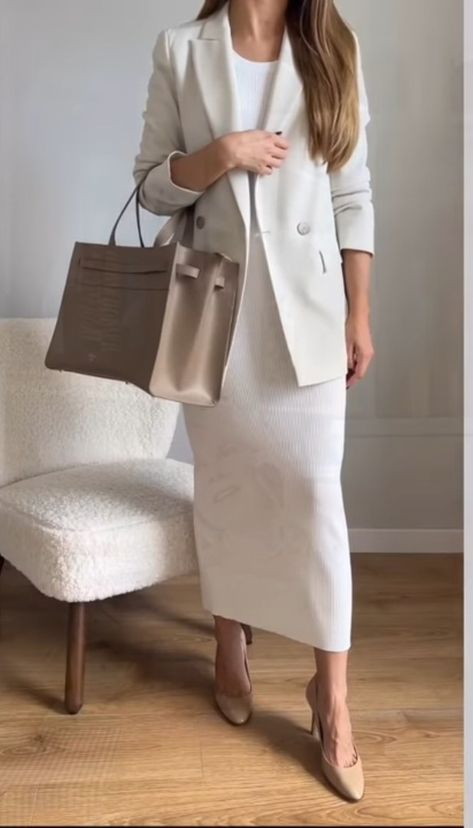 Work Outfit Blazer, Dress Work Outfit, Outfit Blazer, Dress Work, Body Con Dress, Blazer Outfits, Dress Midi, Work Outfit, Dresses For Work