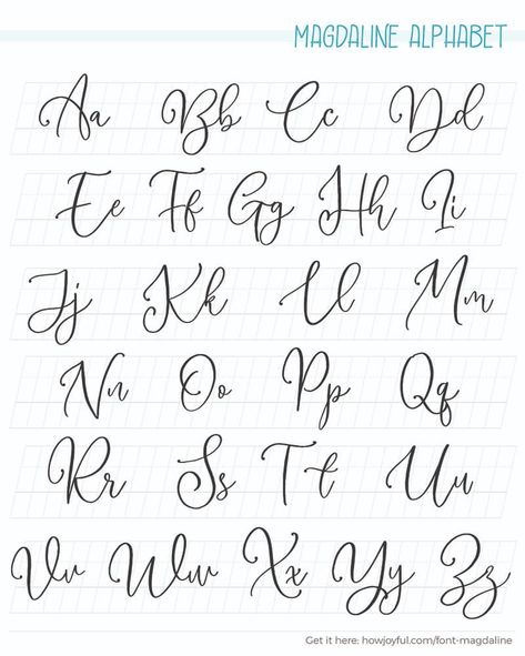 Fonts Handwriting Alphabet, Calligraphy Fonts Alphabet, Hand Lettering Worksheet, Lettering Styles Alphabet, Lettering Guide, Writing Fonts, Handwriting Alphabet, Hand Lettering Art, Hand Lettering Alphabet