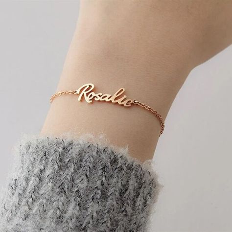 Customized Bridesmaid Gifts, Customised Bracelets, Ritter Sport, Bracelet For Her, Friend Bracelets, Name Jewelry, Name Bracelet, Bracelets For Women, Custom Bracelets