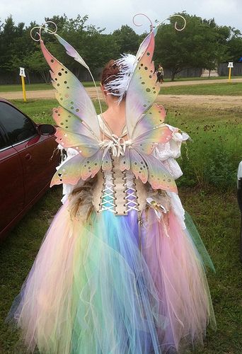 Bubble fairy | by On Gossamer Wings Bubble Fairy, Fairy Godmother Costume, Faerie Costume, Godmother Dress, Fairy Costumes, Gossamer Wings, Rainbow Fairies, Blue Morpho Butterfly, Morpho Butterfly