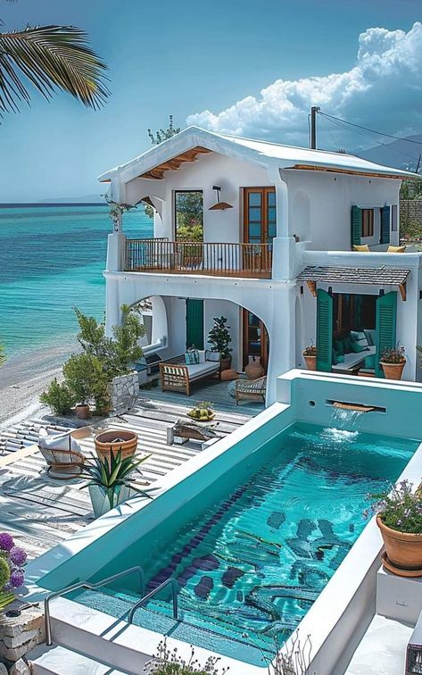 Fantasy Houses, Croatia Beach, Dream Life House, Dream Beach Houses, Dream Pools, Beach House Design, Dream House Rooms, Dream House Interior, Dream Holiday