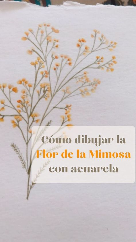 Se acerca el invierno y las mimosas empiezan a florecer! Decora tu casa con el tutorial PASO A PASO. TUTORIAL super FÁCIL para dibujar tu propia MIMOSA. https://violetalujan.com/blog/como-pintar-flor-mimosa-paso-a-paso/ #acuarela #tutorial #dibujar #mimosa #flores Mimosas Flores, Mimosa, Art Inspo, Art