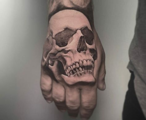 Best Mens Skull Hand Tattoo Skulls Forearm Tattoo, Skull Shoulder Tattoo Men, Reaper Hand Tattoo, Small Skull Tattoos For Men, Skull Hand Tattoos For Guys, Skull Hand Tattoos, Tiger Hand Tattoo, Name Tattoo On Hand, Small Skull Tattoo