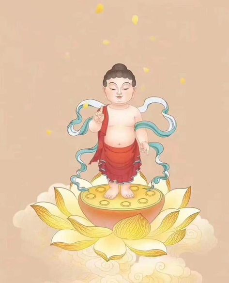 Full Moon Day, Buddhist Iconography, Moon Day, Buddha Art Drawing, Baby Buddha, Meditation Rooms, Buddha Sculpture, Happy Buddha, Buddha Painting