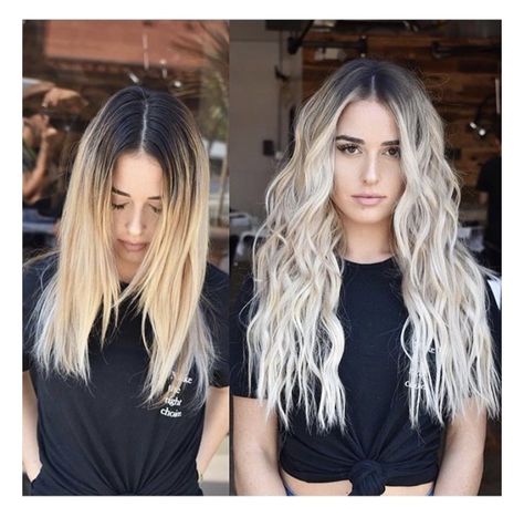 Rebonded Hair, Blonde Hair With Roots, Blonde Hair Transformations, Blond Balayage, Color Balayage, Dark Roots Blonde Hair, Ash Blonde Hair, Dark Blonde Hair, Blonde Hair Inspiration