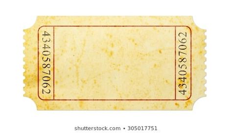 YELLOW TICKET Blank Ticket Template, About Blank, Vintage Ticket, Silhouette Pictures, Concert Ticket, Ticket Template, Old Fashion, Concert Tickets, Pictures Images