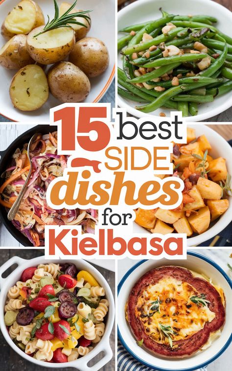 🌭🤤 Discover the perfect side dishes to serve with kielbasa! #yum #foodie #dinnerideas Side Dishes For Perogies, Grilled Kielbasa, Kielbasa And Potatoes, Fast Easy Dinner, Delicious Sides, Fast Dinner, Fast Dinners, Recipes Delicious, Best Side Dishes