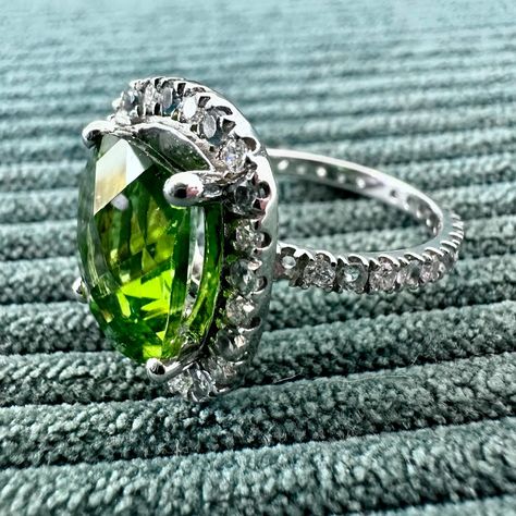 Imagine your dream engagement ring! The new owner of this creation did, a stunning cushion cut peridot atop a halo of aquamarines and diamonds and an aquamarine and diamond eternity band, set side to side in platinum! Let’s bring your vision to life together and craft something special to you! Contact us to work on your own custom jewelry today! . . . . . . #platinum #peridot #nyc #newyork #newyorkcity #smallbusiness #brooklyn #customjewelry #diamond #engagementring #ring #en... Eternity Band Set, Birthday Surprises, Birthstones By Month, Dream Engagement Ring, Platinum Bracelet, Bespoke Rings, Jewelry Design Inspiration, Diamond Eternity Band, Custom Engagement Rings