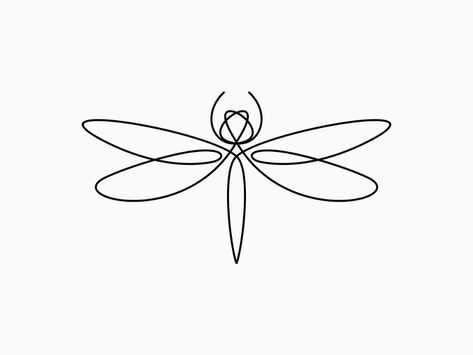 dragonfly by bendazs! on Dribbble Dragonfly Tattoo Drawing, Red Dragonfly Tattoo, Dragonfly Logo, Tattoo Pencil, Name Design Art, Dragonfly Images, Dragonfly Drawing, Red Dragonfly, Design Outline