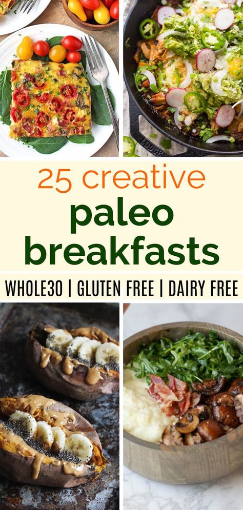 Paleo Breakfast Ideas, Paleo Breakfasts, Sugar Free Breakfast, Egg Free Breakfast, Grain Free Breakfast, Paleo Recipes Breakfast, Fruit And Veggies, Cookies Gluten Free, Whole 30 Breakfast