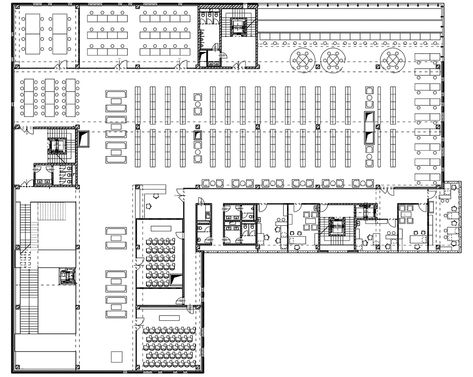 Gallery - University Library / a02 Atelier - 25 Library Plan Architecture, Library Layout Plan, Library Design Architecture Plan Layout, Public Library Architecture, Library Layout, Contemplative Space, Library Floor Plan, University Plan, Public Library Design