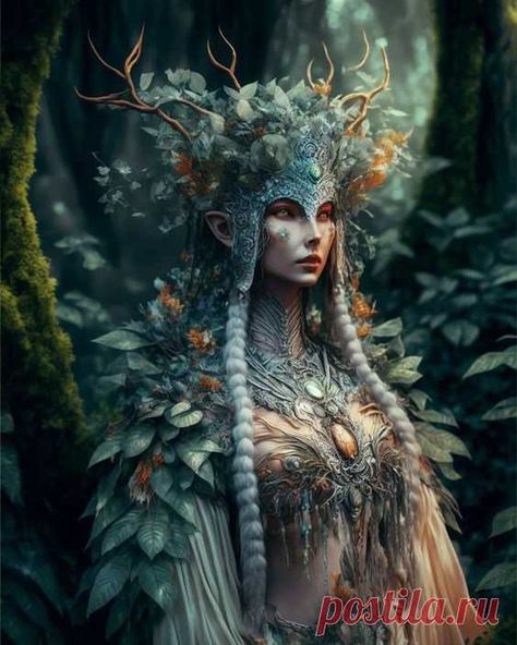 Forest Goddess Art, Dnd Theros, Earth Goddess Art, Forest Woman, Fae Realm, Seelie Court, Amazon Queen, Forest Vibes, Fae Art