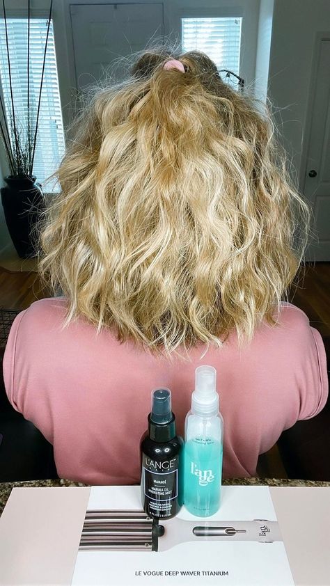 ⤳How to get beautiful bouncy waves with Le Vogue. ⬿ http://t.langehair.com/SHB2D Use code GREATHAIR for the best discount! Hair products used: 〜Salt... | By Fitness & Beauty by Jackie Lawrence Lange Le Vogue Hair Tool, Bouncy Waves, Deep Waver, Marula Oil, Fitness Beauty, Hair Products, Hair Tools, Over 50, Hair Makeup