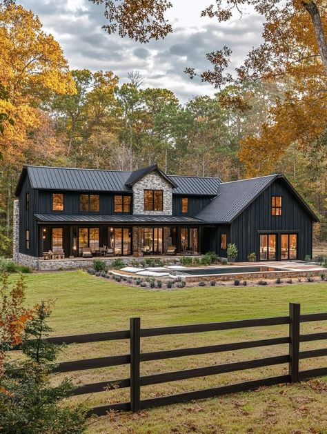 Cozy Barndominium, Country Kitchen Ideas, 9mm Bullet, Country Vibes, Barn House Design, Montana Homes, Lake Houses, Barn Style House Plans, Farmhouse Style House Plans