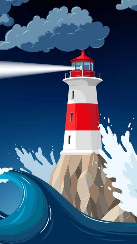 Gauche Painting, Ocean Theme Classroom, Easy Landscape Paintings, Kids Deco, Lighthouse Art, Illustration Art Design, Art Gallery Wallpaper, Airbrush Art, Nature Art Painting