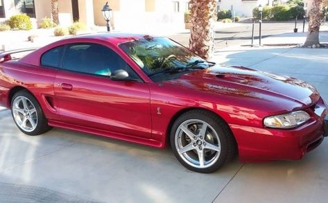 The 1996 Ford Mustang Cobra had a new DOHC V-8, one that would put out more than 300 horsepower. This well-preserved example is one of less than 1,000 made with its particular color combinations. Are these Mustangs poised for resale value appreciation in the collector market? #Cobra, #Ford, #Mustang 1996 Ford Mustang, Vintage Mustang, Ford Mustang Cobra, Fox Body Mustang, Michelin Tires, Mustang Cobra, Lake Havasu City, Lake Havasu, Cars And Coffee