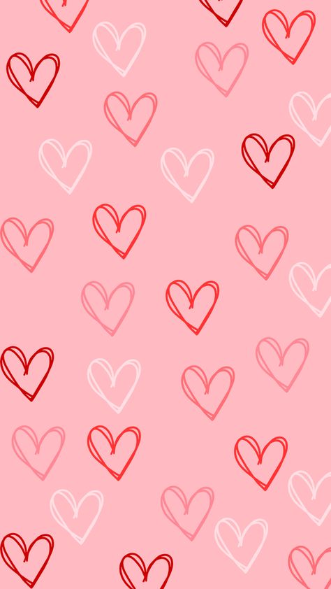 Pink Valentine Wallpaper, Pink Heart Wallpaper, Valentines Background, Iphone Aesthetic Wallpaper, Valentines Wallpaper Iphone, Hearts Background, Valentines Day Drawing, Wallpaper Iphone Aesthetic, Valentine Background