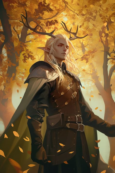 Knight Character Art Male, Godwyn The Golden, Pathfinder Elf, Elves Aesthetic, Autumn Character, Elf Knight, Fallen Rose, Knight Rpg, Autumn Elf