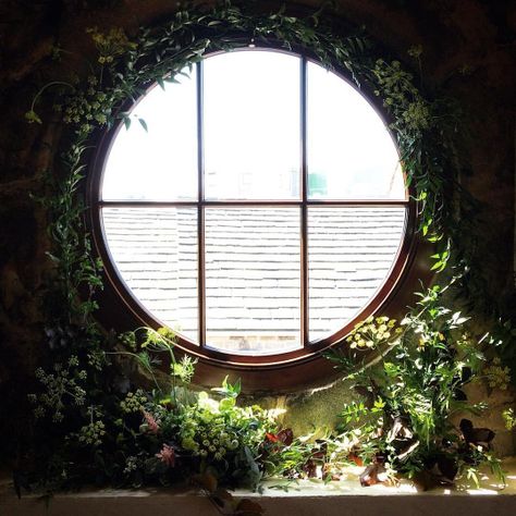 I love a round windows on a second floor Circular Window, Hufflepuff Aesthetic, Pixie Hollow, Round Window, Hogwarts Houses, Witch Aesthetic, My New Room, Decoration Design, Metropolitan Museum