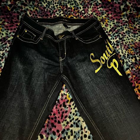 Imprinted Jeans South Pole Jeans, Southpole Jeans, Funky Shoes, South Pole, Jeans Shop, Size 13, Fashion Trends, Fashion Tips, Clothes Design