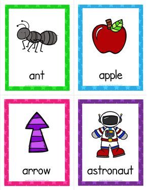 Things that Start with A-Z Cards - This set comes with a set of 3 cards, 4 cards per page, 12 cards total. We have a set for each letter of the alphabet! Come check all them out. Perfect for letter of the week. :) Phonics For Toddlers, Things That Start With The Letter A, Letter A Flashcards, Words Starting With A, Sped Preschool, Alphabet Picture Cards, Kindy Activities, Alphabet Word Wall Cards, Home Decor Ideas Paper