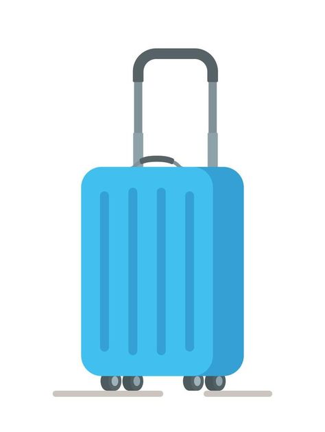 Vector illustration of an isolated suitcase with personal belongings. Suitcase Illustration, Blue Suitcase, Vector Infographic, Logo Design Art, Infographic Template, Personal Belongings, Travel Illustration, Infographic Templates, Design Art