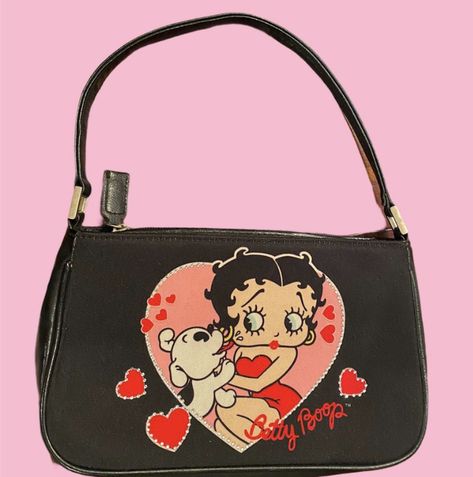 Betty Boop Accesorios, Betty Boop Bag, Betty Boop Handbags, Betty Boop Purses, Hello Kitty Purse, Steelers Girl, 2000s Fashion Trends, Y2k Accessories, Girly Bags