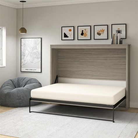 Double Murphy Bed, Gallery Shelf, Loft Style Apartments, Gallery Shelves, Full Size Daybed, Murphy Wall Beds, Queen Murphy Bed, Room Additions, Wall Bed