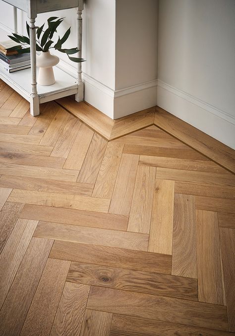 Katsura Oak Parquet | Atkinson & Kirby Parquet Flooring Tiles, Renovation Parquet, Chevron Flooring, Herringbone Flooring, Oak Parquet, Wood Floor Design, Oak Parquet Flooring, Herringbone Wood Floor, Wood Parquet