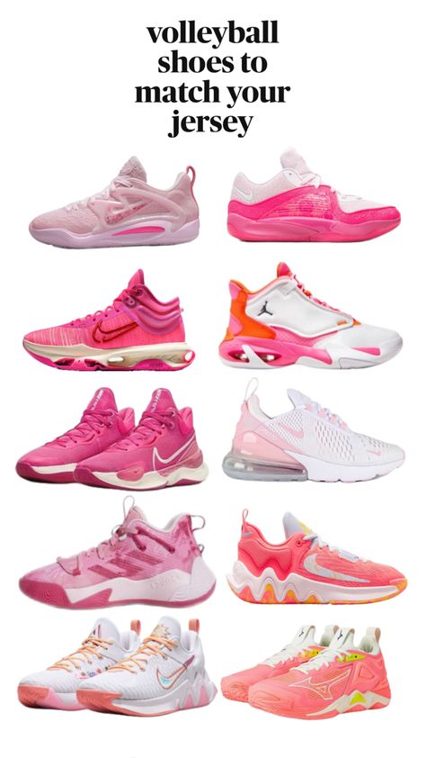 Bb Shoes, Pink Basketball Shoes, Nike Volleyball Shoes, Best Volleyball Shoes, Pretty Sneakers, Sports Attire, Volleyball Inspiration, Preppy Shoes, Pretty Shoes Sneakers