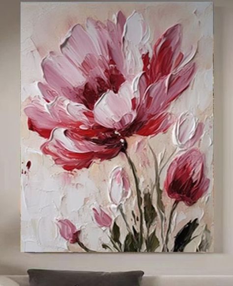 Environmental Artist, Acrylic Art Projects, Handmade Paintings, Diy Abstract Canvas Art, Acrylic Painting Flowers, Abstract Flower Art, Flower Painting Canvas, Abstract Floral Paintings, Abstract Flower Painting