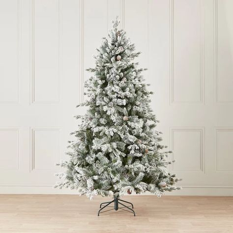 The Seasonal Aisle Premium Snowy Grand Green Fir Artificial Christmas Tree with Stand & Reviews | Wayfair.co.uk Grand Hallway, Christmas Tree Ring, Grand Fir, Christmas Tree Store, 6ft Christmas Tree, Christmas Ornament Storage, Christmas Tree Storage Bag, Spruce Christmas Tree, Snowy Christmas Tree