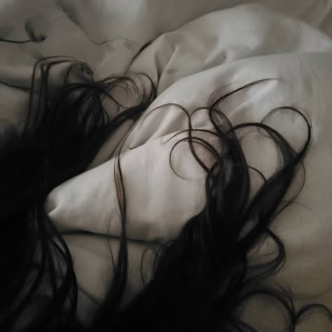 Long wavy hair in the white background of bed Long Dark Hair Aesthetic Faceless, Wavy Dark Brown Hair Aesthetic, Black Haired Aesthetic, Long Brown Hair Aesthetic Faceless, Dark Brown Hair Aesthetic Faceless, Dark Wavy Hair Aesthetic, Dark Brown Hair Girl Aesthetic, Wavy Black Hair Aesthetic, Long Dark Brown Hair Aesthetic