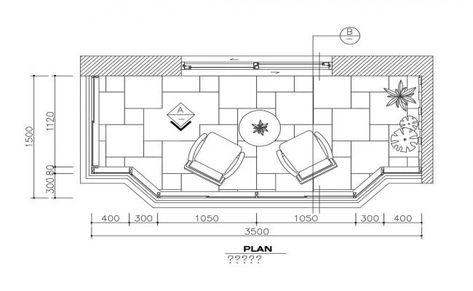 House balcony plan and furniture layout cad drawing details dwg file Balcony On House, Balcony Elevation Design, Balcony Design Architecture, One Floor House Plans, Interior Architecture Sketch, A House Plan, Drawing Details, Terrace Floor, Terrace Furniture