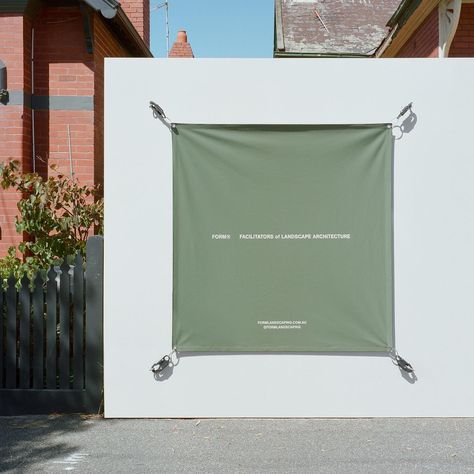 Studio Hi Ho (@studiohiho) • Instagram photos and videos Fabric Signage, Banner Signage, Artwork Display, The Boss, May 31, Experiential, Outdoor Fabric, Sign Design, Landscape Architecture