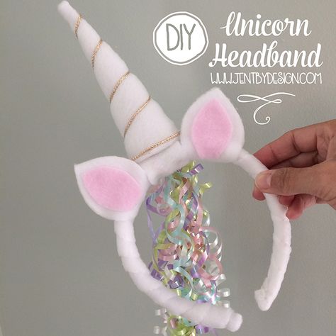 DIY Unicorn Headband Tutorial Diy Unicorn Headband, Diy Unicorn Party, Rainbow Unicorn Party, Diy Unicorn, Headband Tutorial, Unicorn Crafts, Unicorn Costume, Unicorn Headband, Pony Party