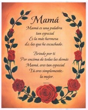 Happy Mothers Day Quotes In Espanol. QuotesGram Spanish Mothers Day Poems, Mexican Mothers Day, Happy Birthday Mom From Daughter, Happy Birthday Mom Quotes, Spanish Mothers Day, Wallpaper Gatos, Mom Birthday Quotes, Best Birthday Quotes, Mom Poems