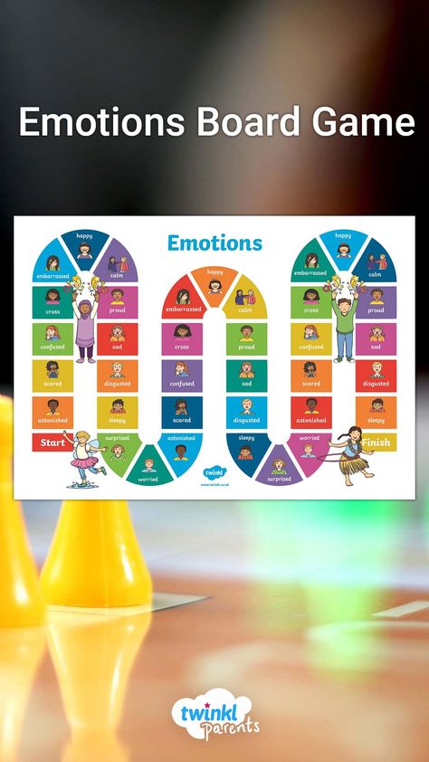 Print out this colourful emotions board game for some instant fun! Children roll a dice, land on an emotion picture and think about a time they have felt this way. This lovely emotions board game is a great way to encourage your little one to think about and discuss their feelings and emotions with others. Emotions Board Game, Emotions Board, Board Game Printable, Emotions Game, Roll A Dice, Landing Space, Anger Management Activities, Inside Out Emotions, Emotions Activities