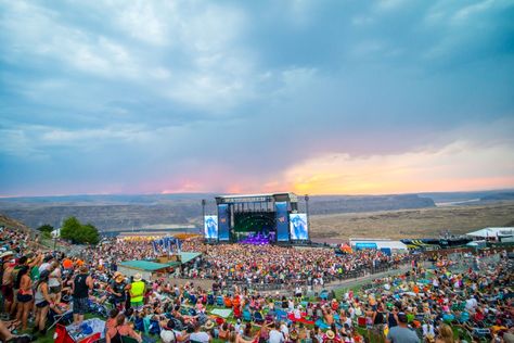 Watershed In Washington Is One Of The Largest Country Music Festivals In The U.S. Watershed Music Festival, Watershed Festival, The Gorge Amphitheater, Washington State Hikes, Washington Hikes, Rave Girls, Tent Site, Country Music Festival, Evergreen State