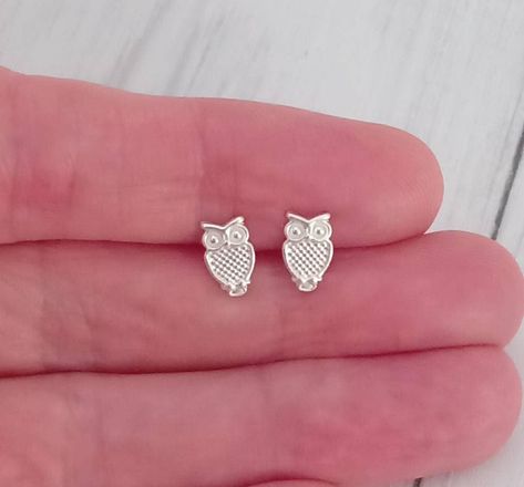 Silver Owl Earrings, Silver Owl Studs, Sterling Silver, Owl Earrings, Silver Earrings, Silver Studs, Bird Earrings, Nature Earrings by EtoileJewelleryCo on Etsy Earrings Silver Studs, Owl Earrings Studs, Sterling Silver Owl, Earrings Nature, Nature Earrings, Owl Earrings, Silver Owl, Bird Earrings, Gorgeous Bracelet