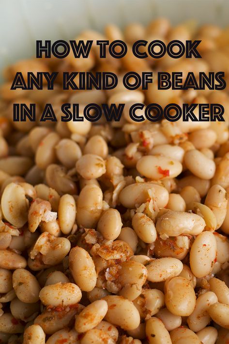 Cooking dried beans in a slow cooker is so easy and the beans taste so much better than canned beans. #beans #slowcooker | alittleandalot.com Slow Cooker Beans Recipe, Slow Cooker Bean Recipes, Dried Bean Recipes, Soybean Recipes, Beans Recipe Crockpot, Dry Beans Recipe, Cooking Beans, Pinto Bean Soup, Recipes Veggie