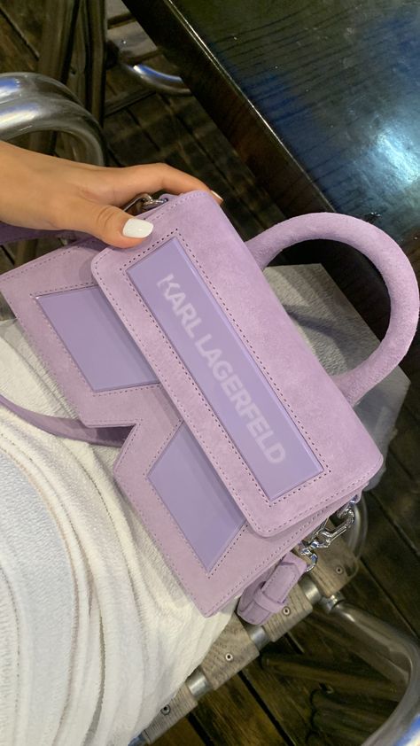 Karl lagerfled Karl Lagerfeld Bag, Karl Lagerfeld Bags, Karl Lagerfeld, Natural Makeup, Bucket List, Purple, Makeup, Natural Make Up, Make Up