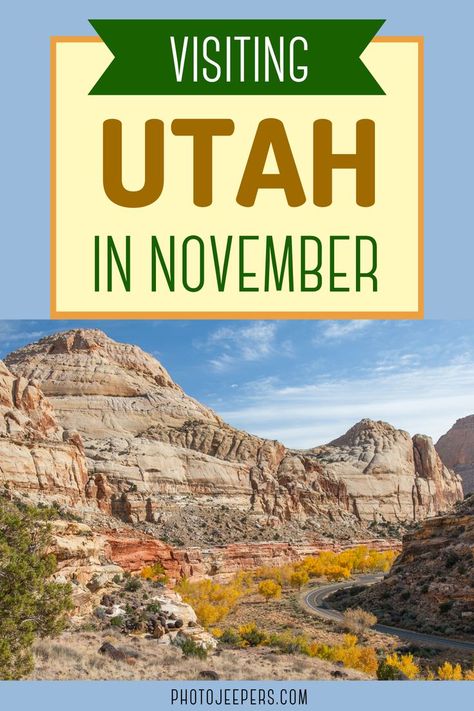 Things To Do In Utah Fall, Park City Utah In November, Utah In October, Utah In November, Places To Visit In Utah, November Weather, Springdale Utah, Utah Bucket List, Vernal Utah