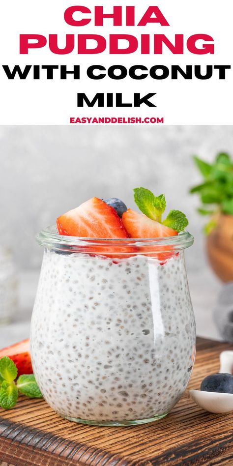 Make this chia pudding with coconut milk for a quick, easy, and healthy breakfast that you can prep ahead. It requires no cooking! Chia Pudding Coconut Milk, Coconut Milk Pudding, Chia Pudding Recipes Healthy, Easy And Healthy Breakfast, Coconut Chia Pudding, Prep Meals, Chia Pudding Recipes, Global Cuisine, No Cooking