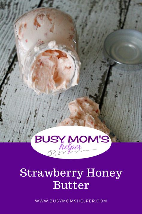 Does anyone else get a bit giddy when they see strawberries for a good price at the grocery store?  #Strawberry #Honey #Butter Strawberry Honey Butter, Strawberry Honey, Honey Butter Recipe, Easy Strawberry, Delicious Breakfast Recipes, Honey Butter, Butter Recipe, Bread Rolls, Breakfast Recipes Easy