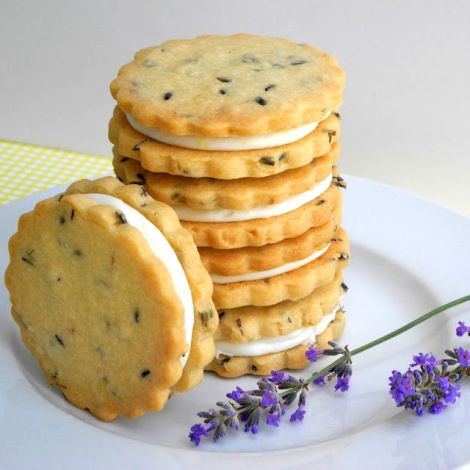 Lavender Shortbread Cookies, Lavender Shortbread, Lavender Recipes, A Glass Of Milk, Culinary Lavender, Lemon Filling, Shortbread Cookies, Decadent Desserts, Lemon Zest