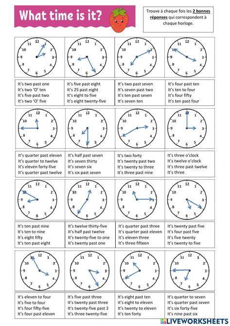 Time Learning For Kids, Tell The Time Worksheets, Whats The Time Worksheet, Learning To Tell Time For Kids, Time Telling Activities, Time Worksheet For Class 4, Tell Time Worksheet, What Time Is It Worksheet For Kids, Telling The Time Activities