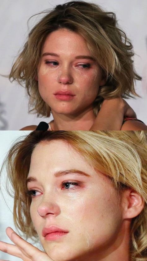 Léa Seydoux at the press conference for 'Blue is the Warmest Colour' in Cannes Ada Resident Evil, Blue Is The Warmest Colour, The Press, Press Conference, Resident Evil, Warm Colors, Cannes, Red Color, Hair