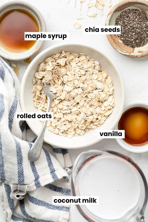 Coconut Milk Overnight Oats - Coconuts & Kettlebells Overnight Oats Coconut Milk, Coconut Milk Overnight Oats, Overnight Oats With Coconut, Are Overnight Oats Healthy, Gluten Free Overnight Oats, Delicious Overnight Oats, Make Coconut Milk, Chia Recipe, Coconut Chia